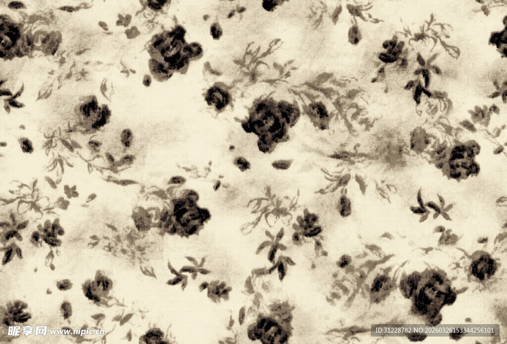 复古花卉图案背景