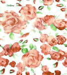 水彩玫瑰花卉无缝图案