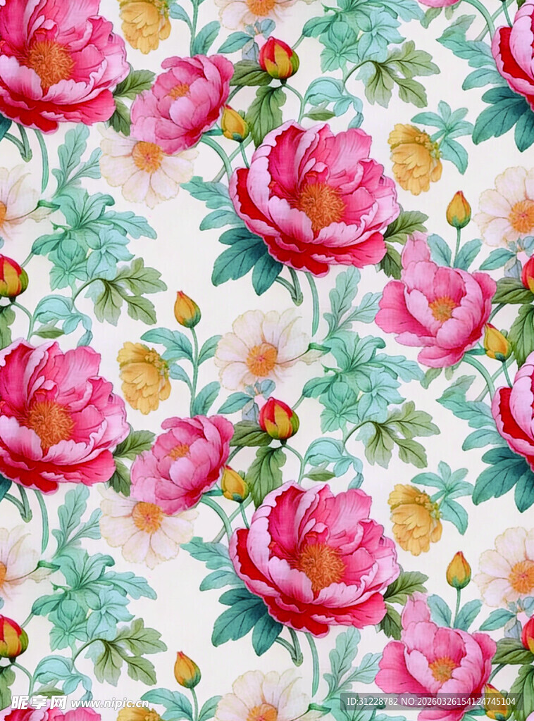 花卉图案绚丽多彩的花卉世界