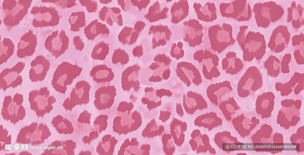 粉色豹纹纹理图案