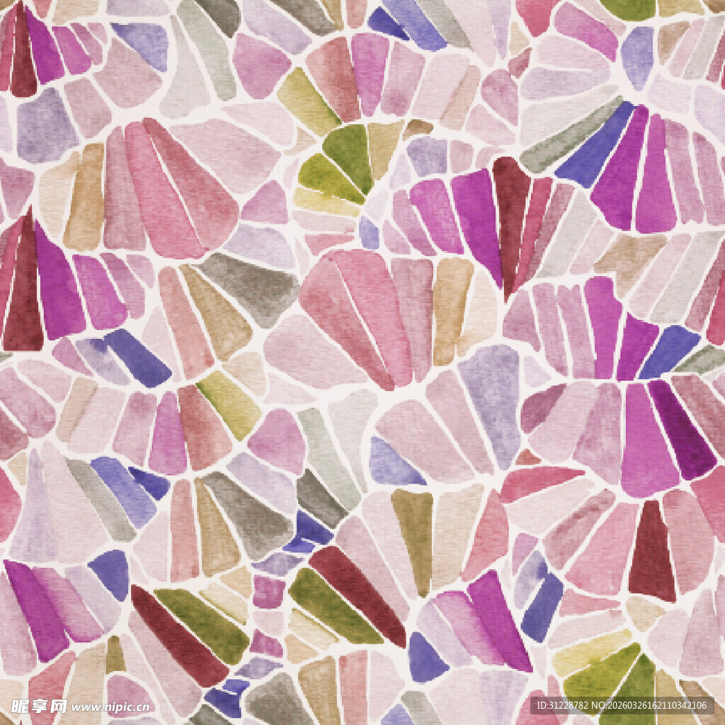 多彩扇形图案纹理背景