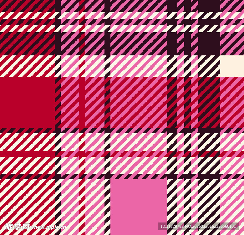 粉色系格子图案纹理