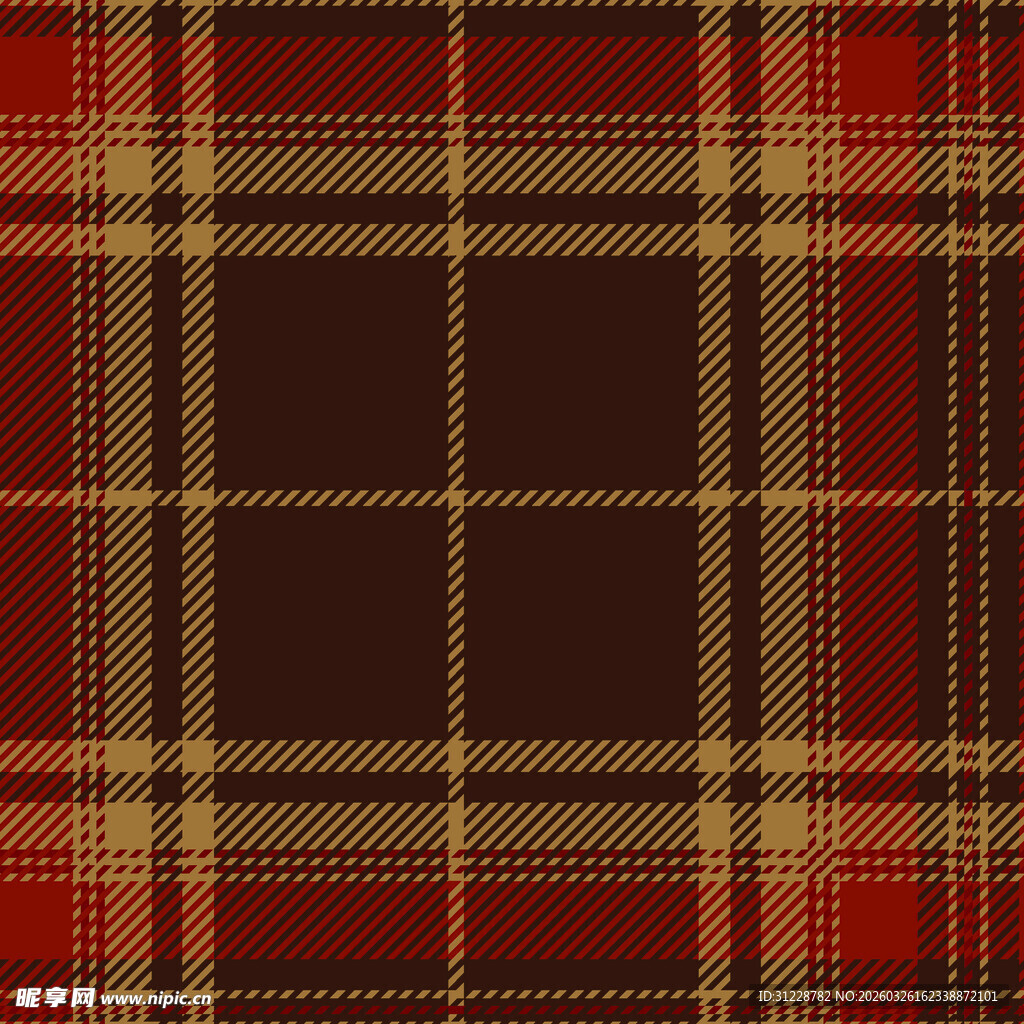 复古红棕格子图案纹理