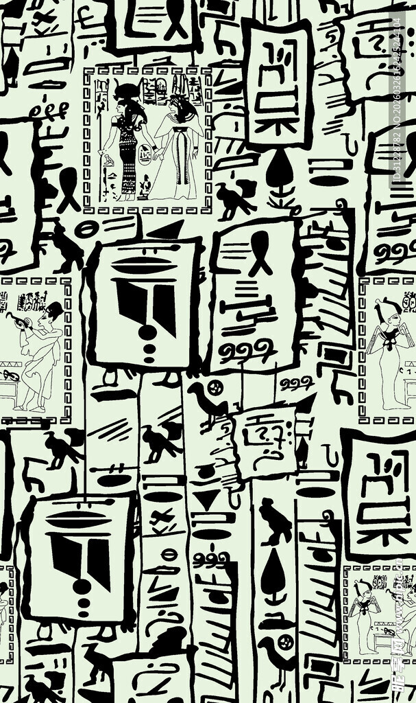 复古漫画风图案背景