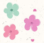 手绘多彩花朵图案