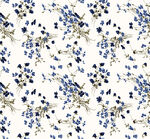 蓝白花卉图案无缝背景