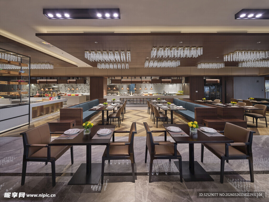 现代风格餐厅室内场景