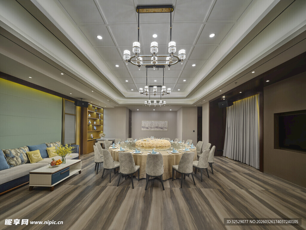 现代风格豪华会议室场景