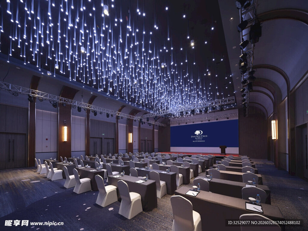 豪华大气的会议大厅场景