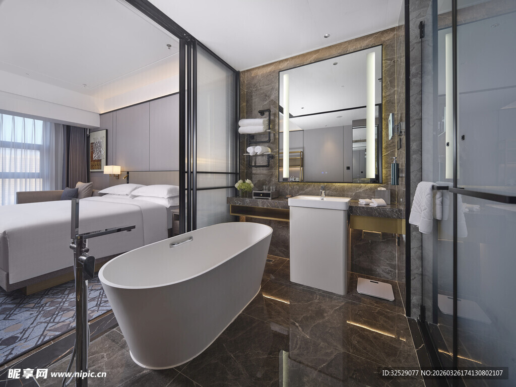 现代豪华酒店卫生间设计