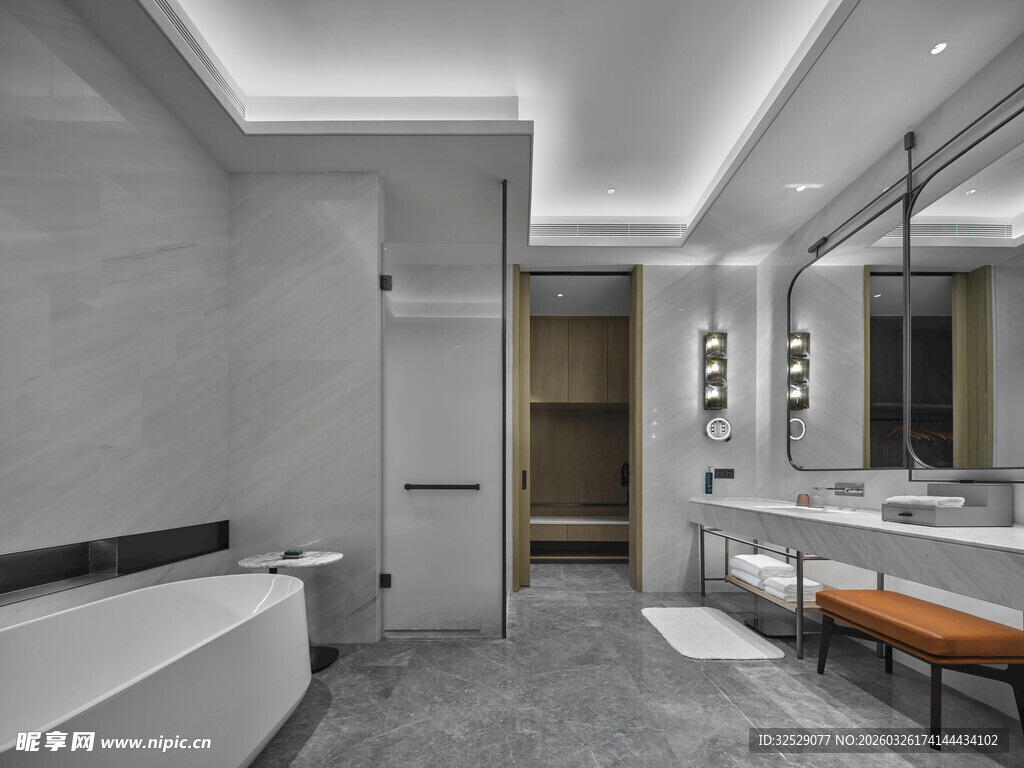 现代简约风格豪华浴室空间