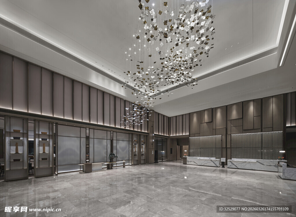 豪华大厅水晶吊灯设计