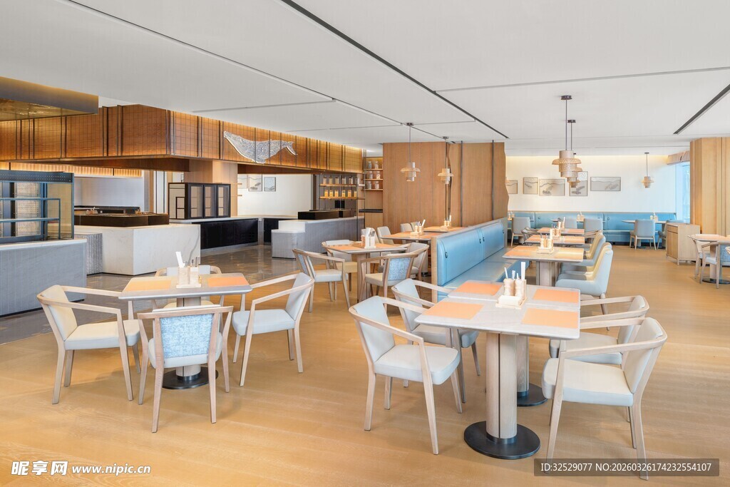 现代简约风格餐厅室内场景