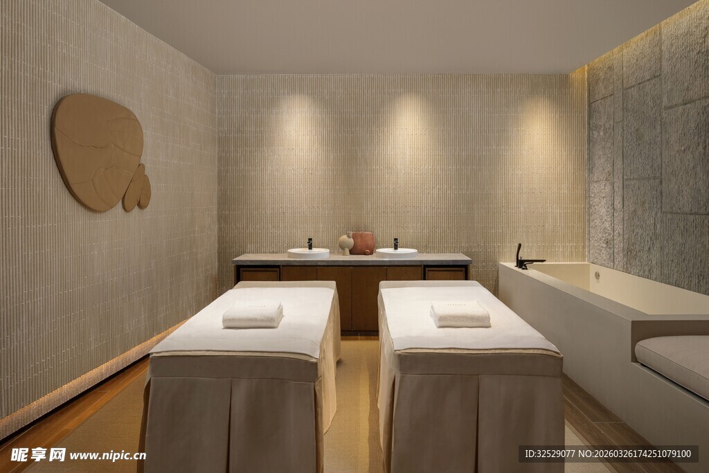 日式静谧按摩室场景