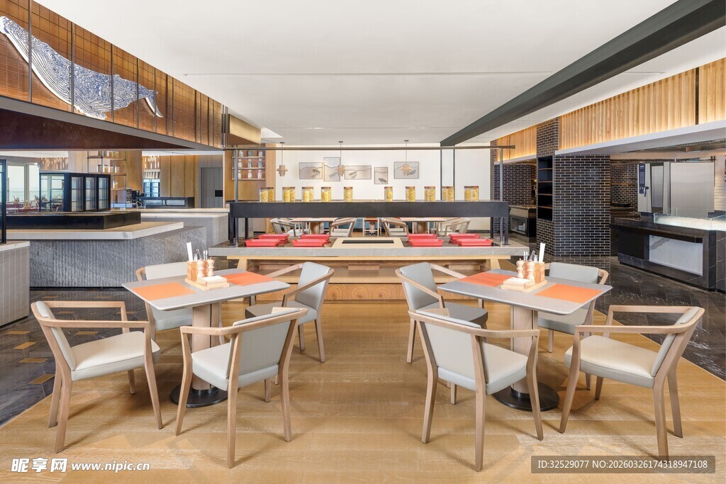 现代简约风格餐厅室内景