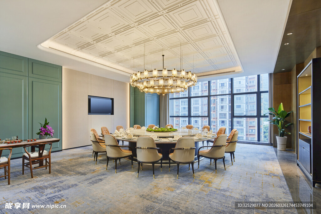 现代风格豪华会议室场景