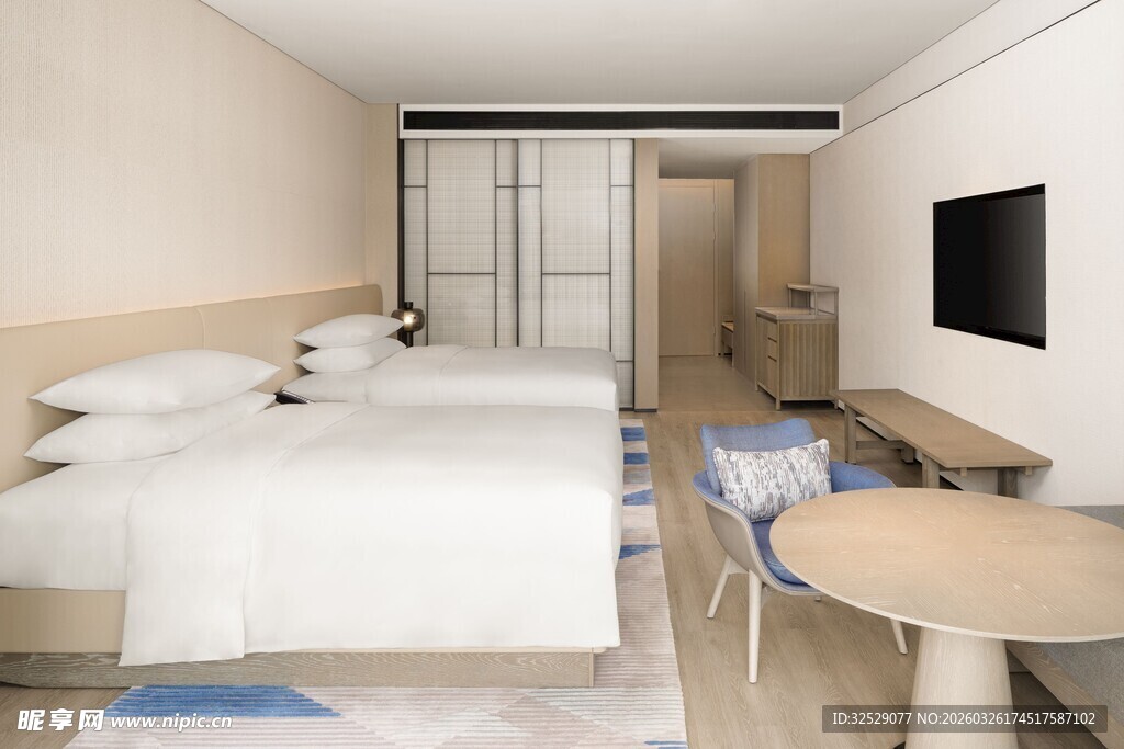 简约现代风格酒店客房