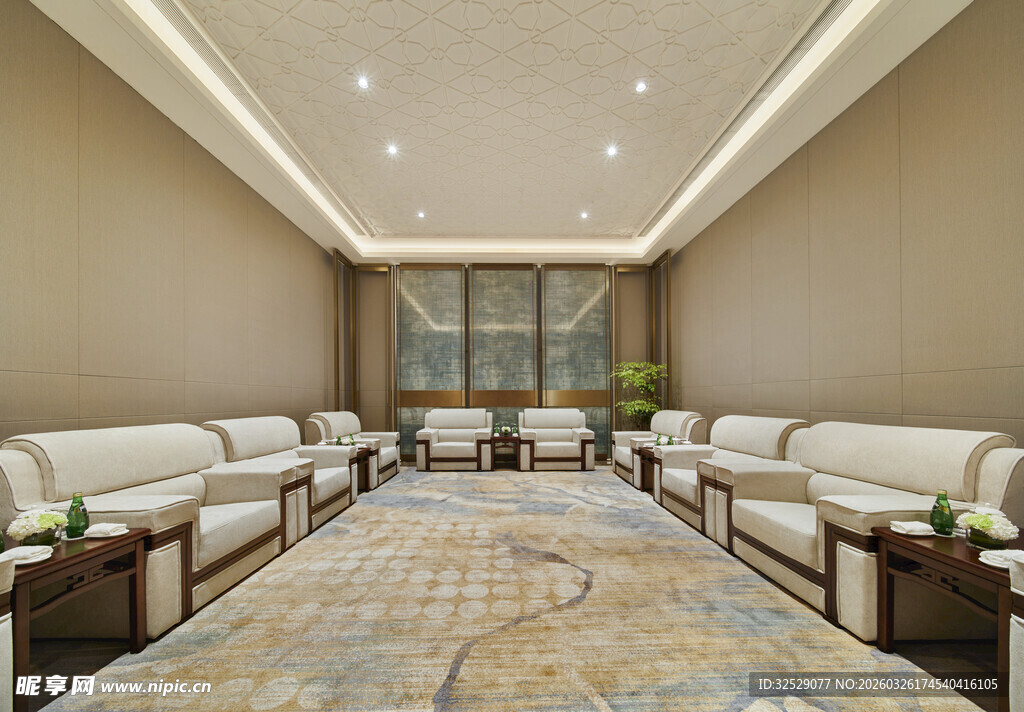豪华宽敞的室内休息空间