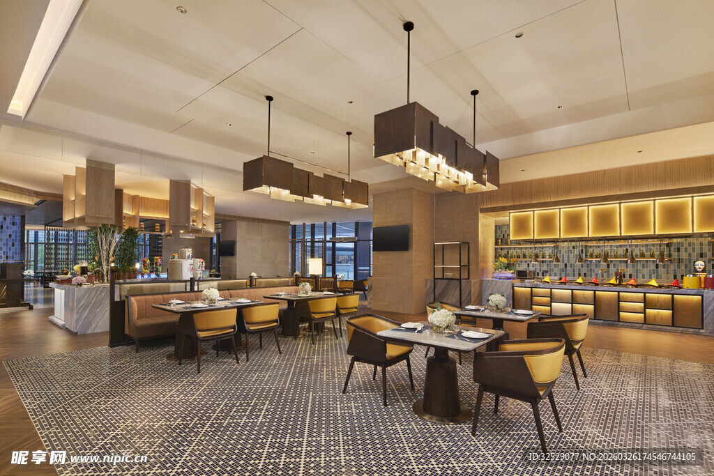 现代风格餐厅室内优雅场景
