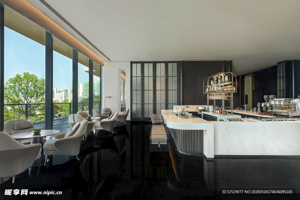 现代简约风开放式厨房餐厅