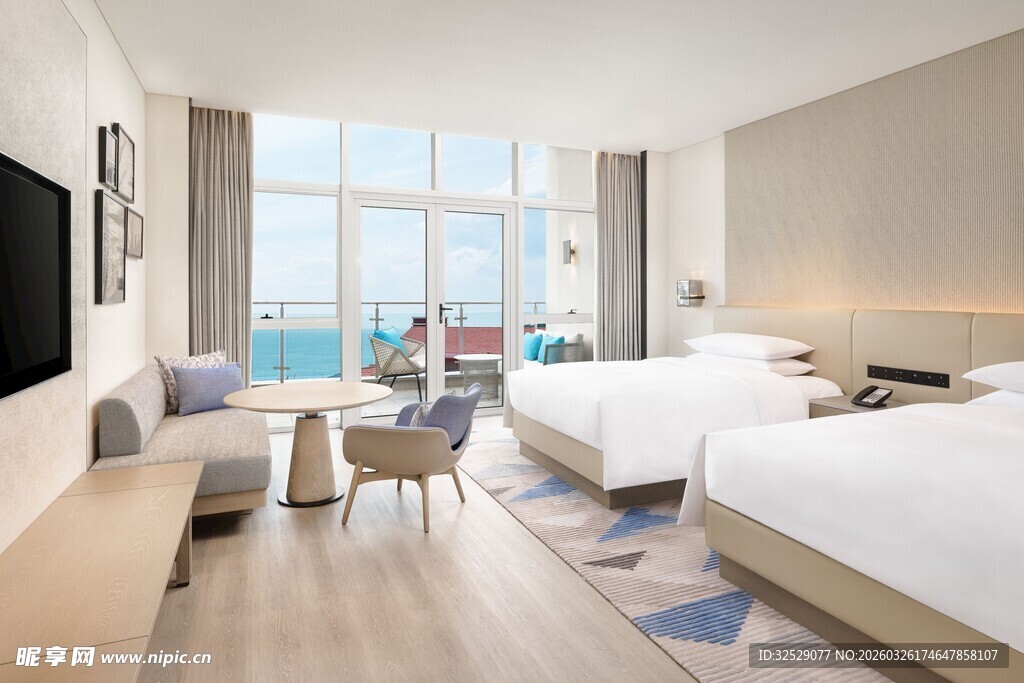 现代简约风格酒店客房