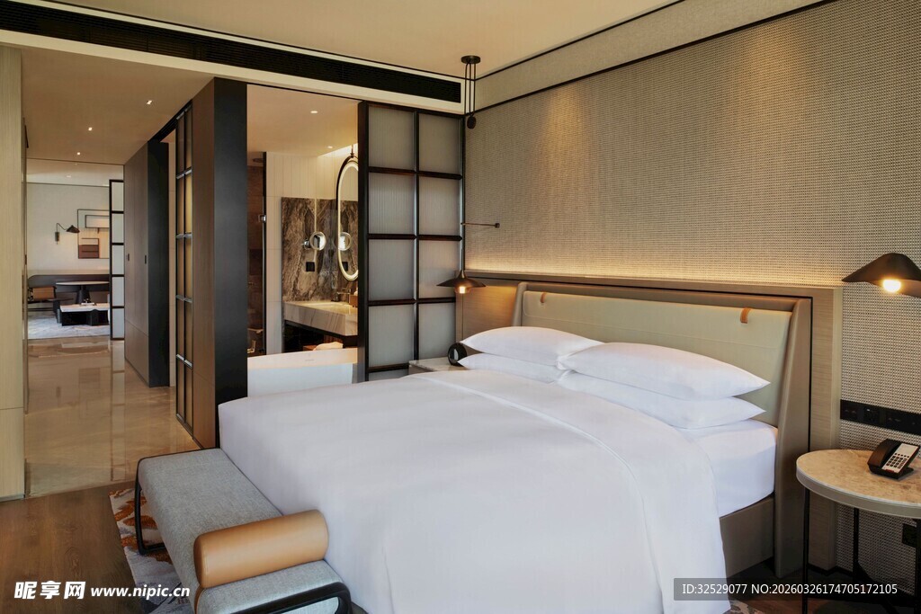 现代简约风格舒适卧室空间