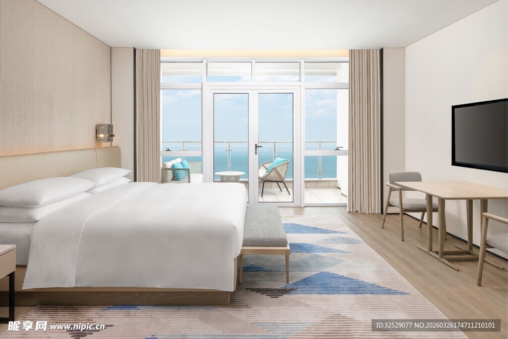 现代简约风格海景酒店客房