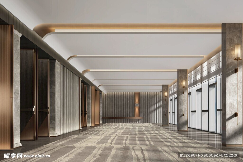 现代风格走廊空间设计