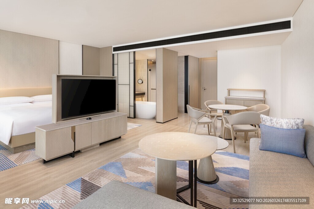 现代简约风格温馨客厅卧室