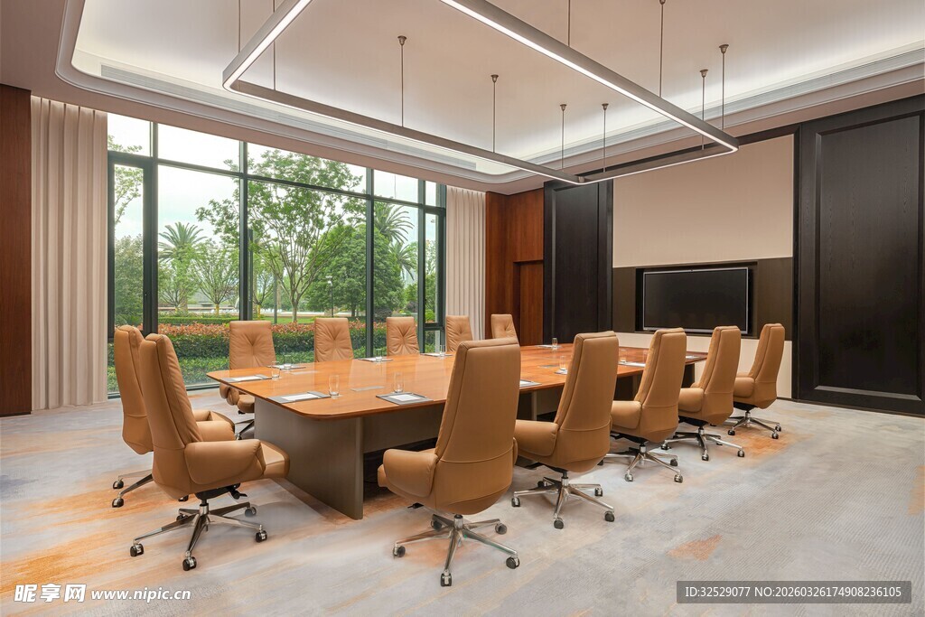 现代风格会议室全景