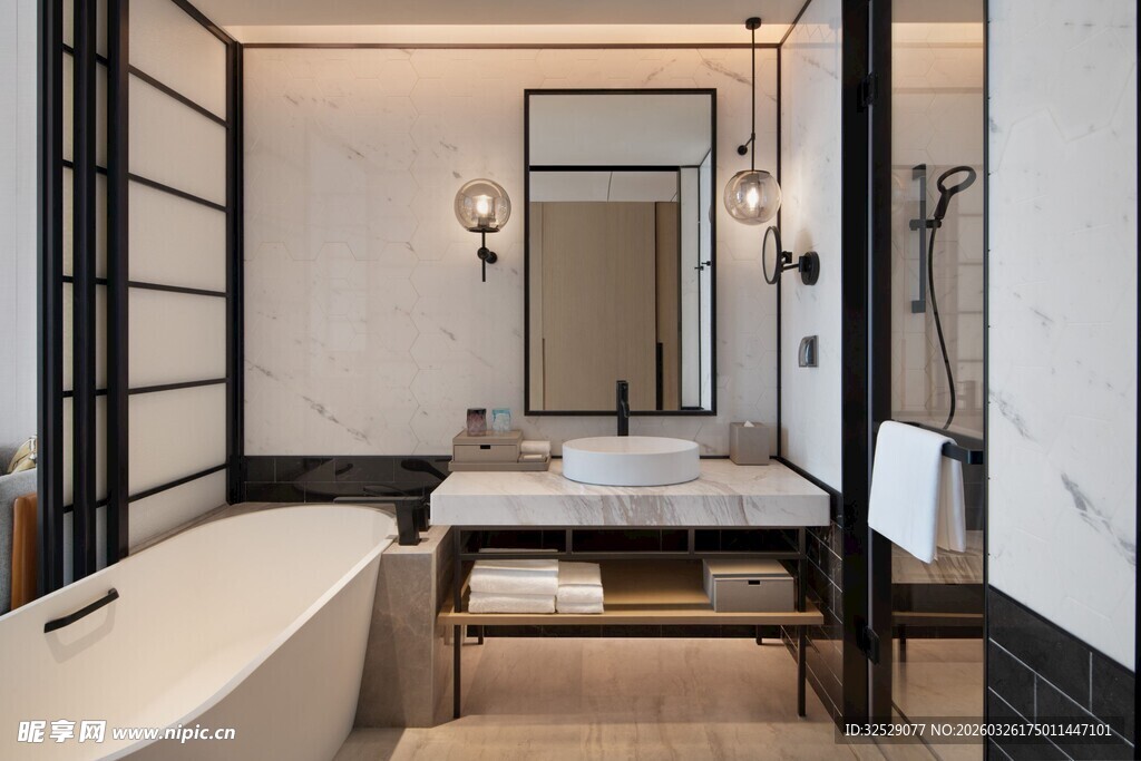 现代简约风格的精致浴室