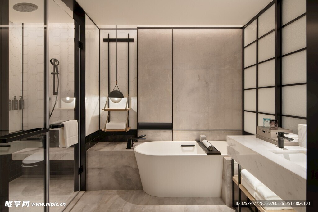 现代简约风豪华浴室空间