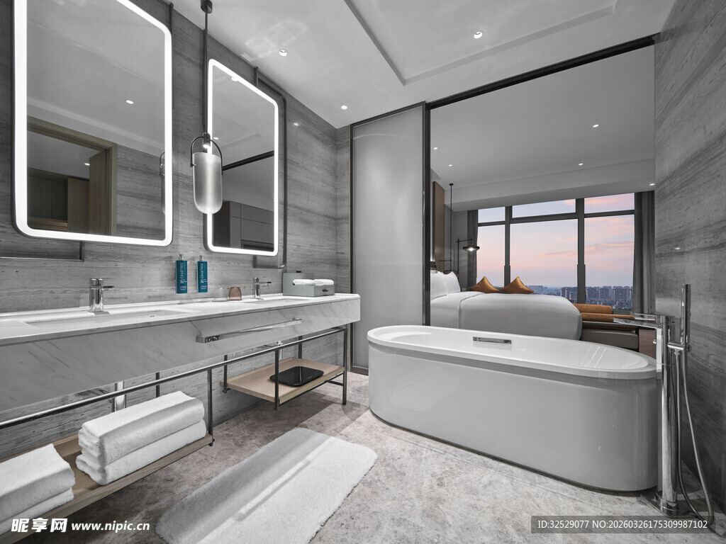 现代简约风豪华浴室空间