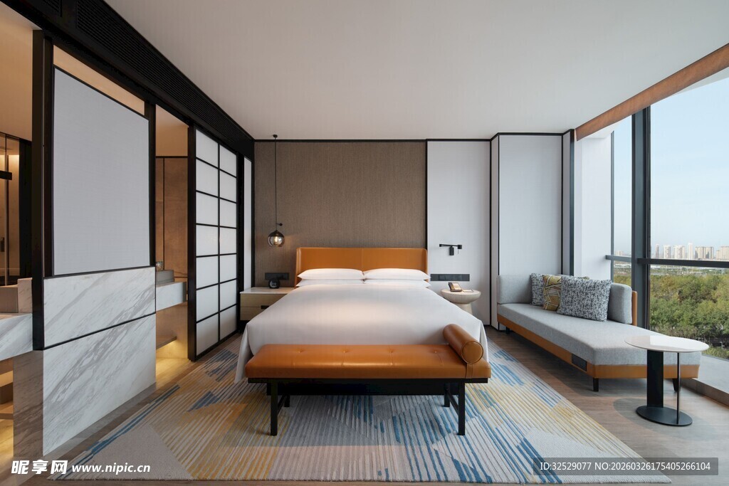 现代简约风舒适卧室空间