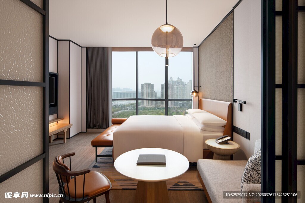 现代简约风卧室温馨场景