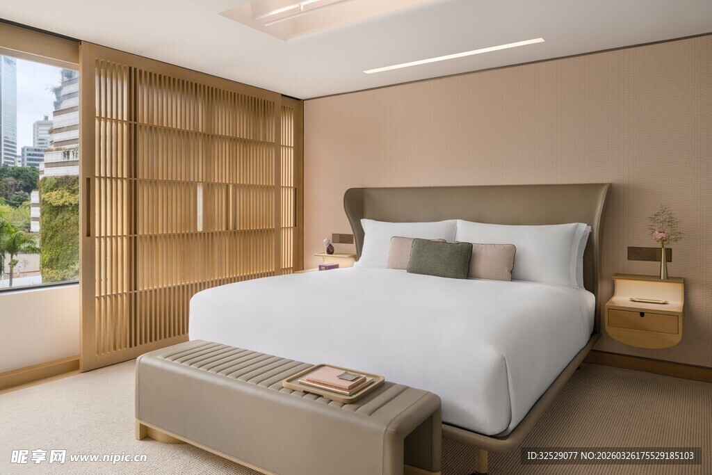 现代简约风格温馨卧室空间