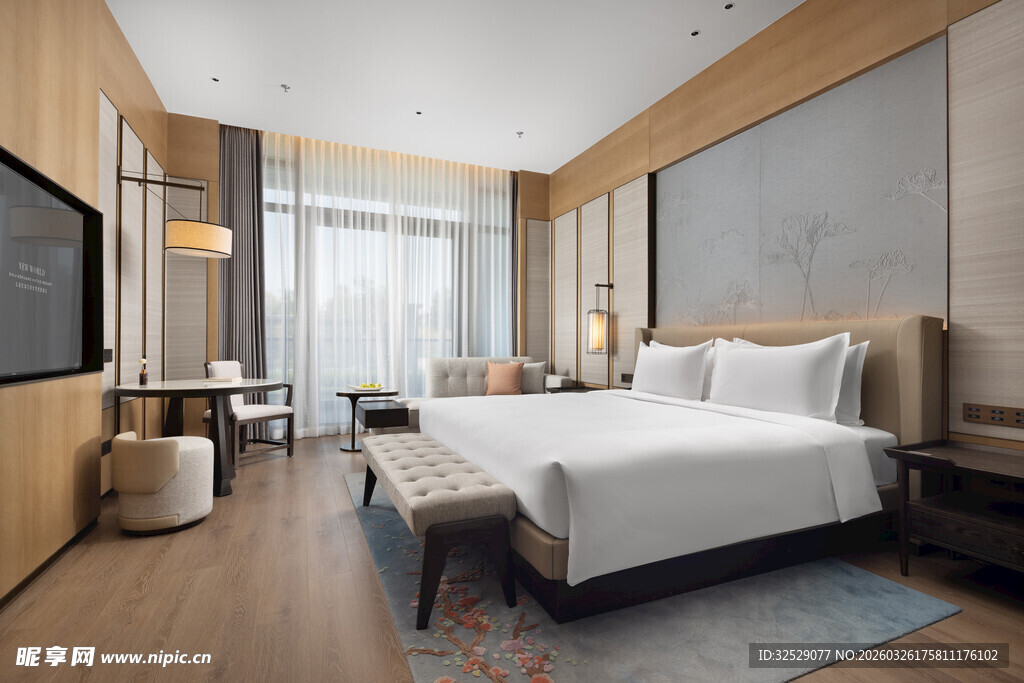 现代简约风格温馨酒店客房