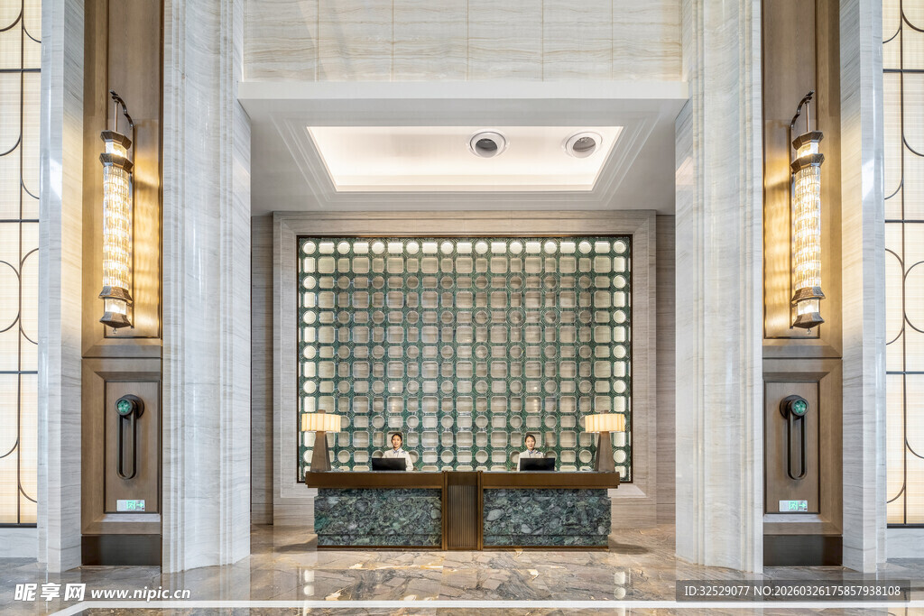 豪华现代风格酒店大堂空间