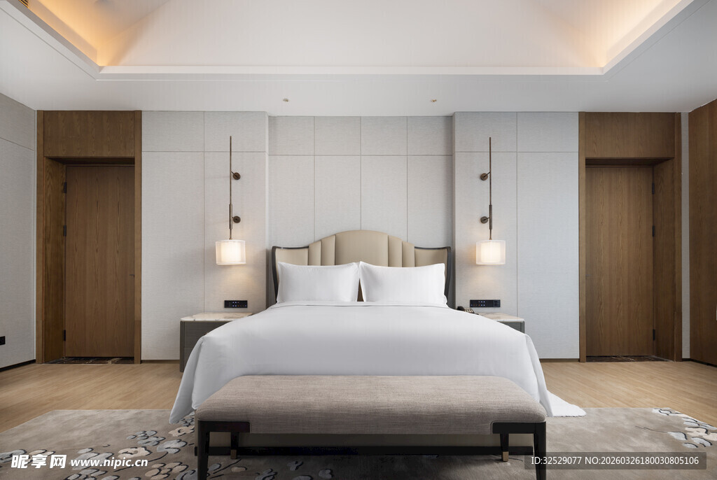 现代简约风卧室温馨场景