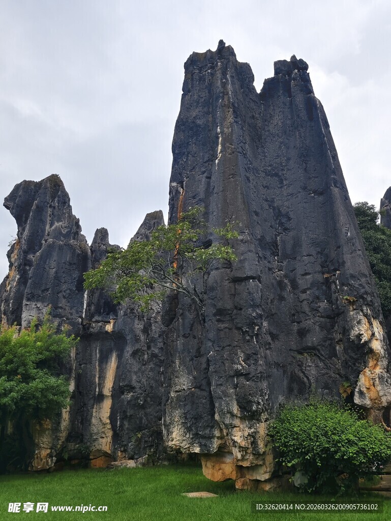 云南石林独特自然景观