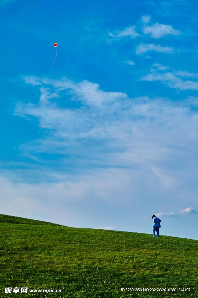 草原上的孤独身影