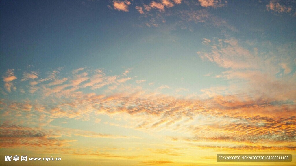 绚丽晚霞天空美景