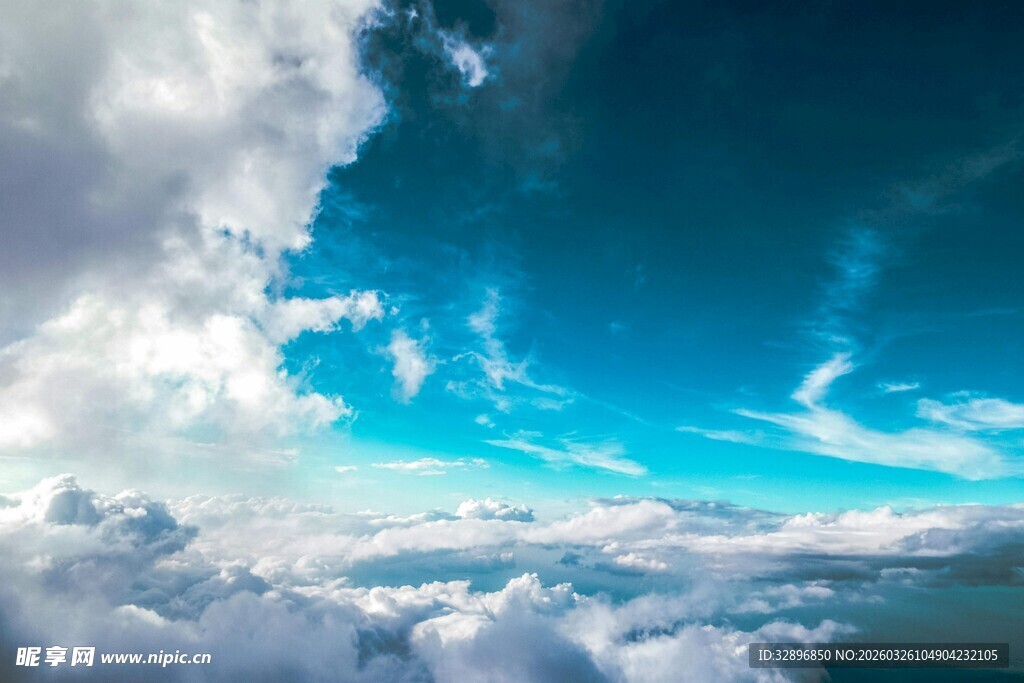 蓝天白云壮丽天空美景