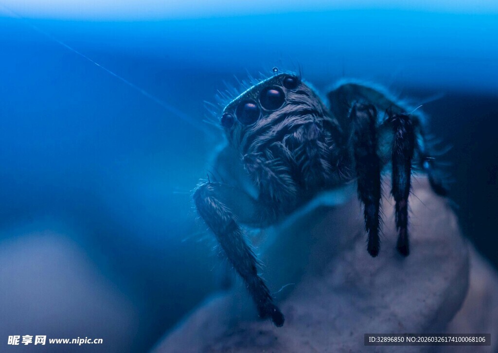 微距下的神秘蜘蛛特写