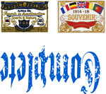 复古徽章与哥特字体设计