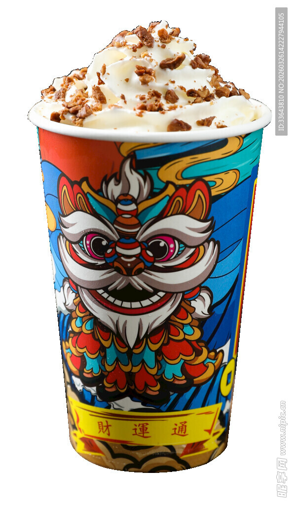 国风图案装饰 奶油顶 雪顶