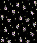 黑色底小碎花图案