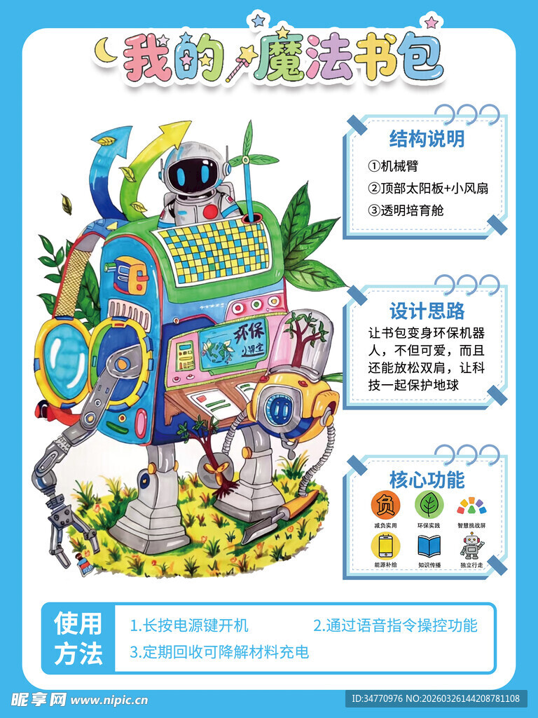 创意机器人插画设计