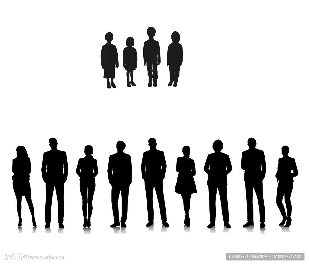 商务人士团队剪影