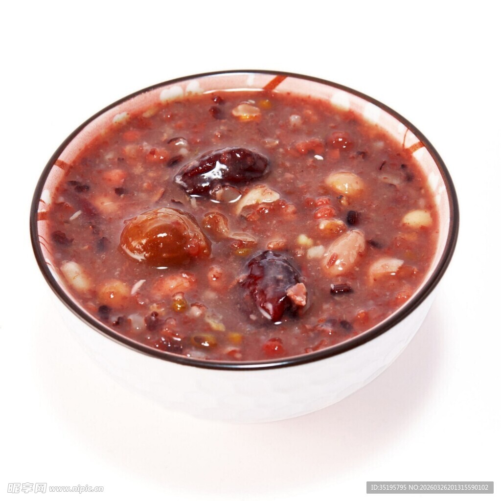 一碗美味的红枣红豆粥